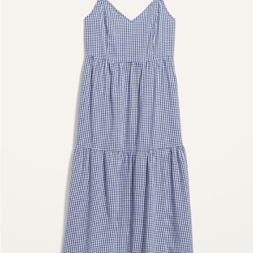 Old Navy Tiered Gingham Maxi Swing Dress